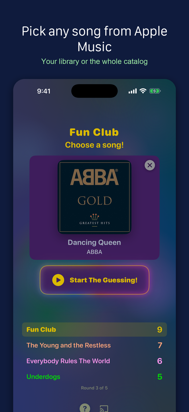 Picking a song from Apple Music